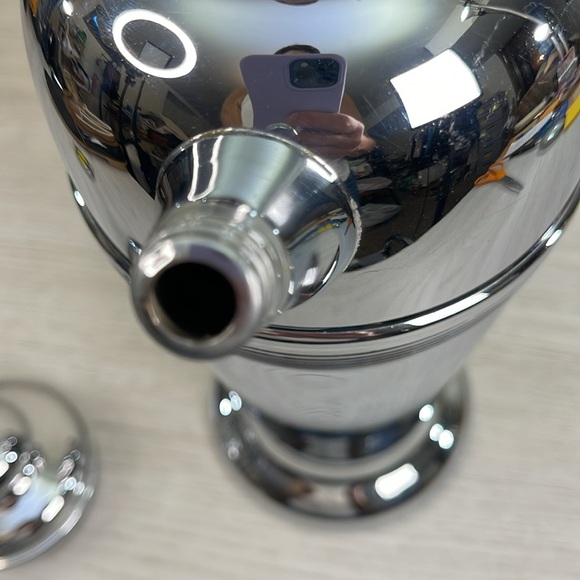 Vintage Keystone Wear Chrome Plated With Red Bakelite Handle Cocktail Shaker - Picture 11 of 13